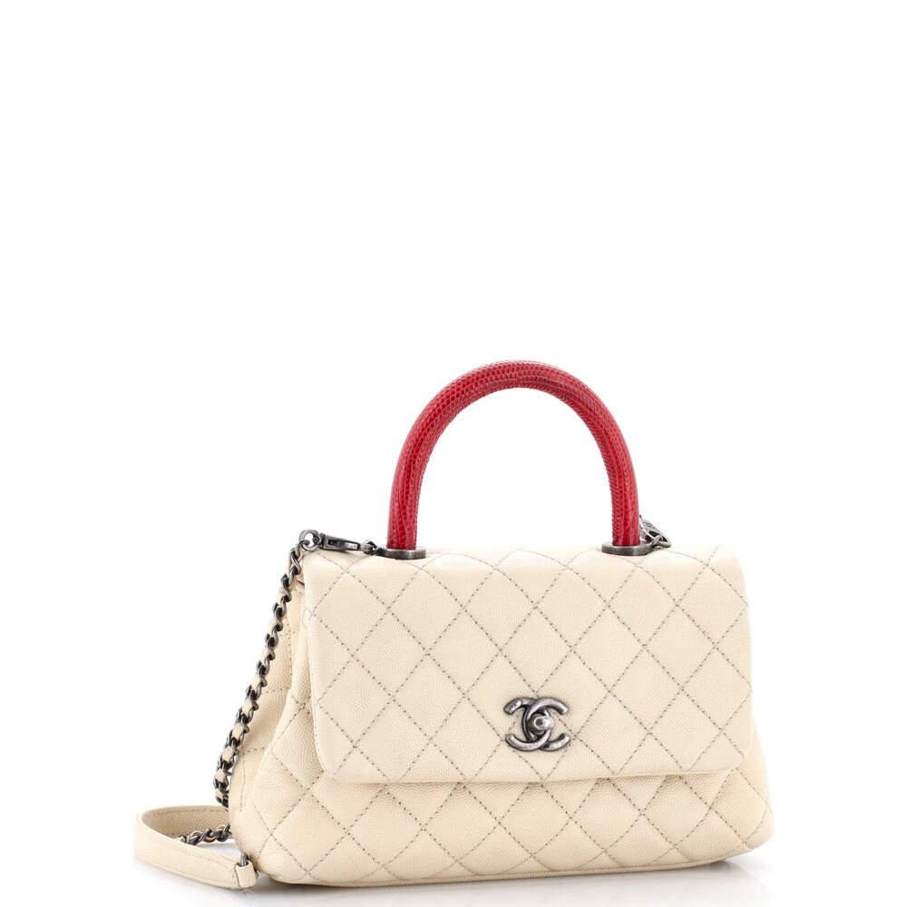 Chanel Coco Top Handle Bag Quilted #248410C46B - Picture 2 of 7
